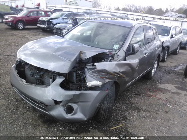 JN8AS5MT6DW502146 - 2013 NISSAN ROGUE S/SV GRAY photo 2