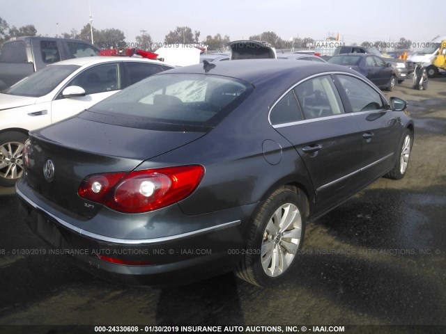 WVWMP7AN7BE729070 - 2011 VOLKSWAGEN CC SPORT GRAY photo 4