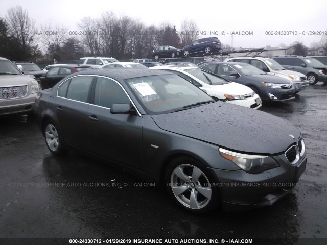 WBANE53547CY06523 - 2007 BMW 525 I GRAY photo 1