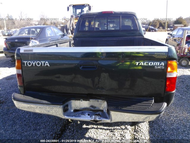 4TAWM72N6YZ667691 - 2000 TOYOTA TACOMA XTRACAB GREEN photo 6