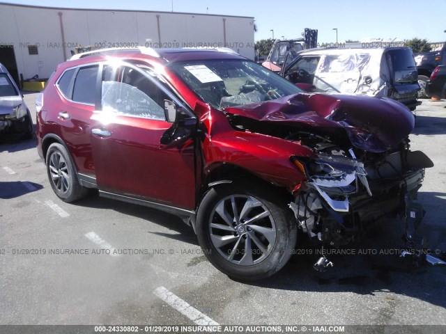 5N1AT2MT1GC806977 - 2016 NISSAN ROGUE S/SL/SV BURGUNDY photo 1