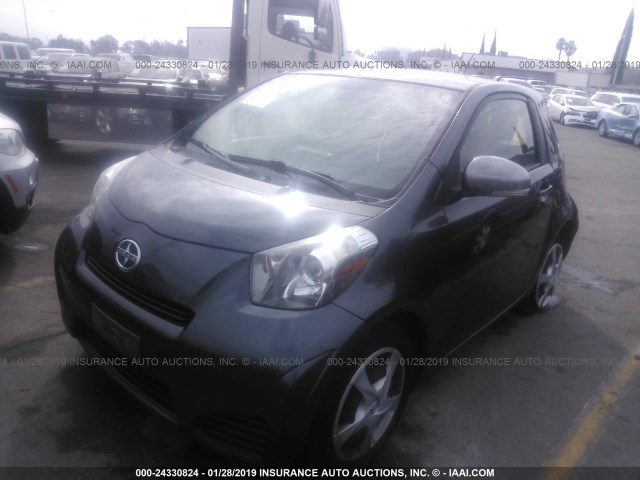 JTNJJXB07EJ029726 - 2014 TOYOTA SCION IQ GRAY photo 2