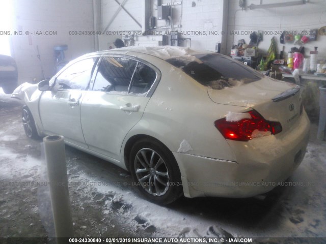 JNKCV61F09M356361 - 2009 INFINITI G37 WHITE photo 3