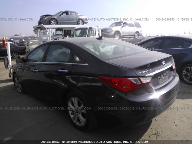 5NPEC4AC1BH152131 - 2011 HYUNDAI SONATA SE/LIMITED PURPLE photo 3