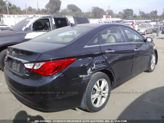 5NPEC4AC1BH152131 - 2011 HYUNDAI SONATA SE/LIMITED PURPLE photo 4