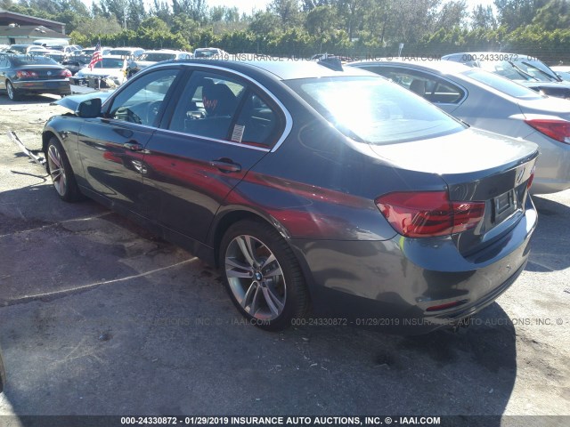 WBA8B9G56HNU51464 - 2017 BMW 330 I GRAY photo 3