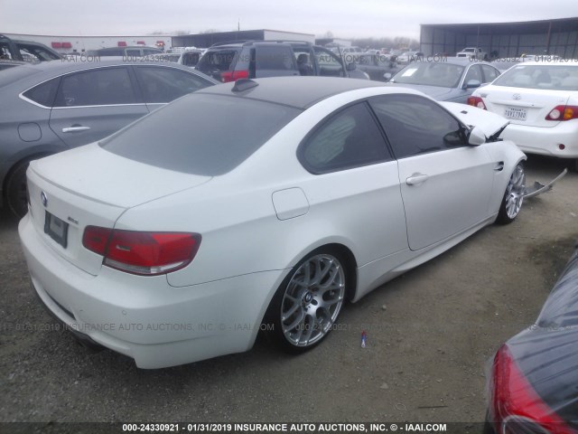 WBSWD93528PY39265 - 2008 BMW M3 WHITE photo 4