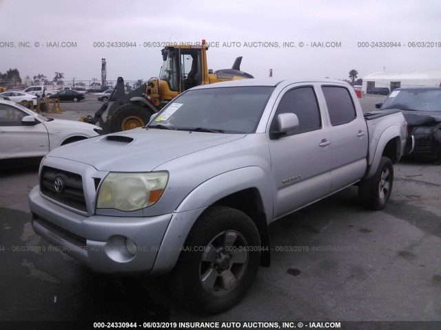 3TMJU62N38M061324 - 2008 TOYOTA TACOMA DOUBLE CAB PRERUNNER SILVER photo 2