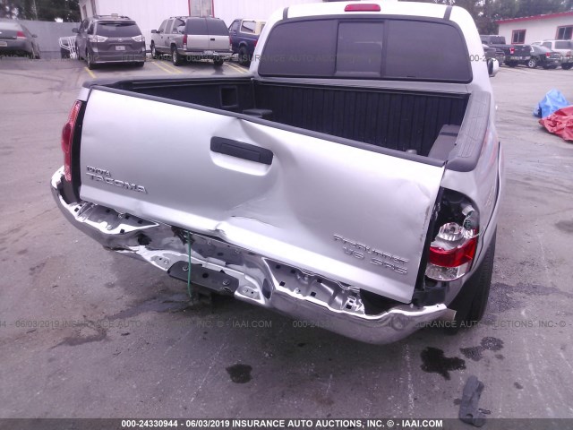 3TMJU62N38M061324 - 2008 TOYOTA TACOMA DOUBLE CAB PRERUNNER SILVER photo 6