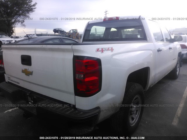 3GCUKNEH4GG281975 - 2016 CHEVROLET SILVERADO K1500/K1500 LS WHITE photo 4