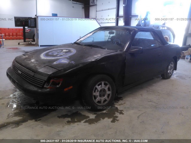 JT5ST62K6K7337473 - 1989 TOYOTA CELICA GT BLACK photo 2