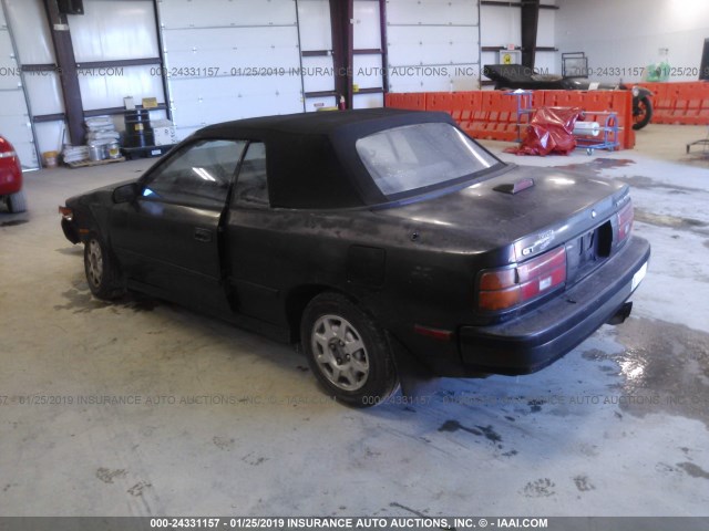 JT5ST62K6K7337473 - 1989 TOYOTA CELICA GT BLACK photo 3