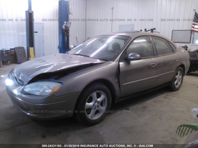 1FAFP55S72G104000 - 2002 FORD TAURUS SES TAN photo 2