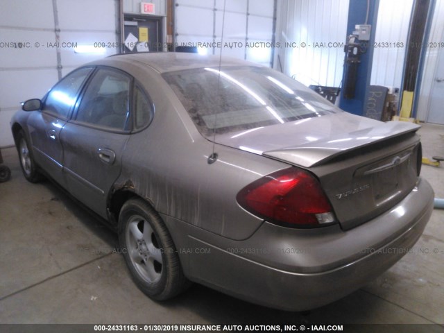 1FAFP55S72G104000 - 2002 FORD TAURUS SES TAN photo 3