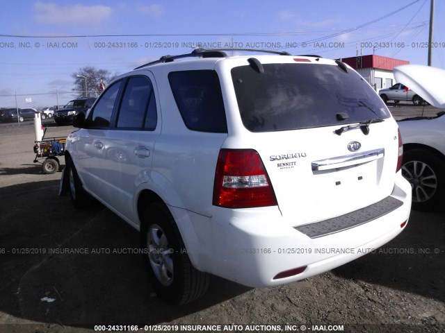 KNDJC736975715215 - 2007 KIA SORENTO EX/LX WHITE photo 3