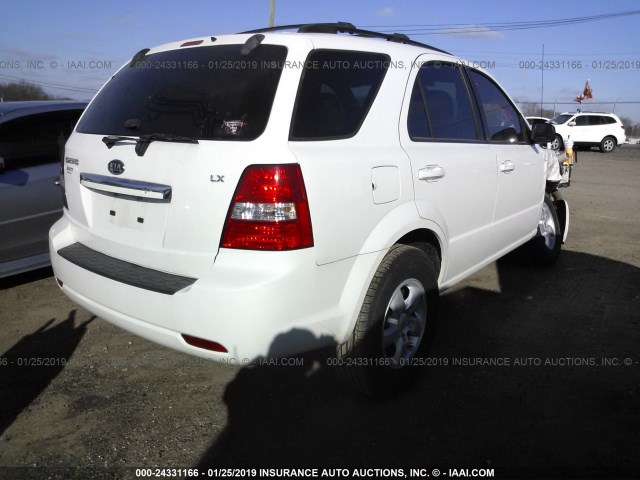 KNDJC736975715215 - 2007 KIA SORENTO EX/LX WHITE photo 4