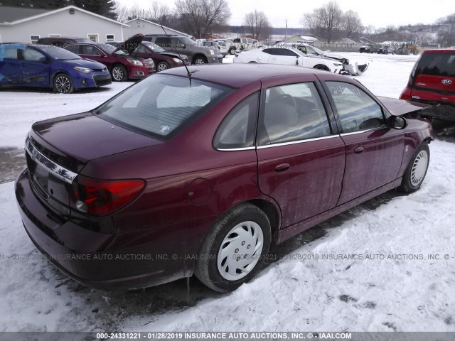 1G8JC54F44Y516824 - 2004 SATURN L300 LEVEL 1 RED photo 4