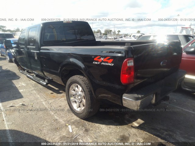 1FTWW31RX8ED09478 - 2008 FORD F350 SRW SUPER DUTY BLACK photo 3