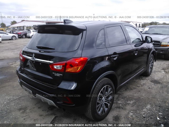 JA4AP3AU6KU004322 - 2019 MITSUBISHI OUTLANDER SPORT ES/SE/LE BLACK photo 4