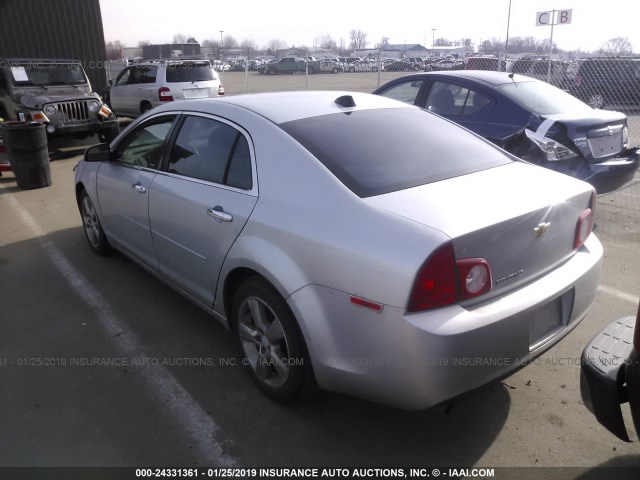 1G1ZD5E04CF311944 - 2012 CHEVROLET MALIBU 2LT SILVER photo 3