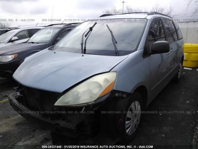 5TDZA23C56S517919 - 2006 TOYOTA SIENNA CE/LE BLUE photo 2