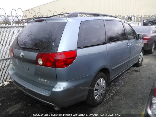 5TDZA23C56S517919 - 2006 TOYOTA SIENNA CE/LE BLUE photo 4