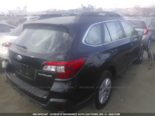 4S4BSAAC5J3295660 - 2018 SUBARU OUTBACK 2.5I BLACK photo 4