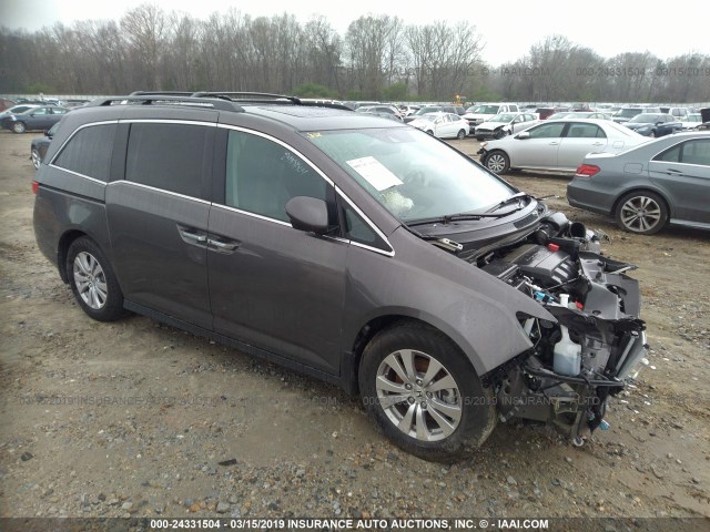 5FNRL5H67HB008839 - 2017 HONDA ODYSSEY EXL GRAY photo 1