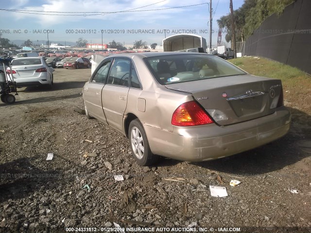 4T1BF28B2YU056126 - 2000 TOYOTA AVALON XL/XLS GOLD photo 3