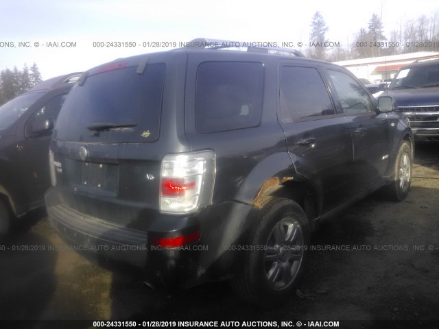 4M2CU87108KJ27517 - 2008 MERCURY MARINER PREMIER GRAY photo 4