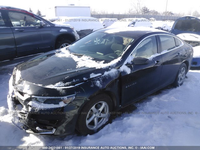 1G1ZB5ST2JF263605 - 2018 CHEVROLET MALIBU LS BLACK photo 2