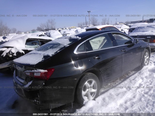 1G1ZB5ST2JF263605 - 2018 CHEVROLET MALIBU LS BLACK photo 4
