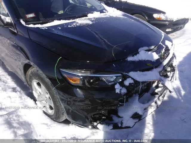 1G1ZB5ST2JF263605 - 2018 CHEVROLET MALIBU LS BLACK photo 6