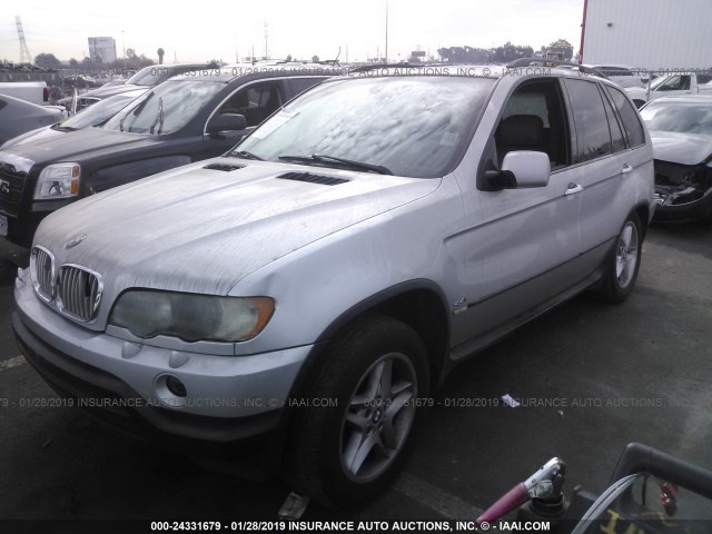 5UXFB33513LH44319 - 2003 BMW X5 4.4I SILVER photo 2