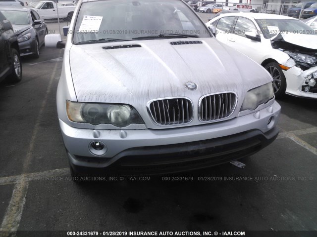 5UXFB33513LH44319 - 2003 BMW X5 4.4I SILVER photo 6