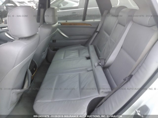 5UXFB33513LH44319 - 2003 BMW X5 4.4I SILVER photo 8