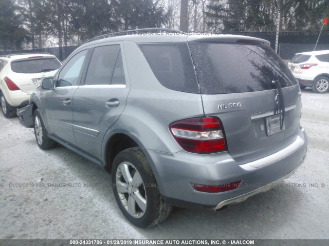 4JGBB8GB6AA546821 - 2010 MERCEDES-BENZ ML 350 4MATIC GRAY photo 3