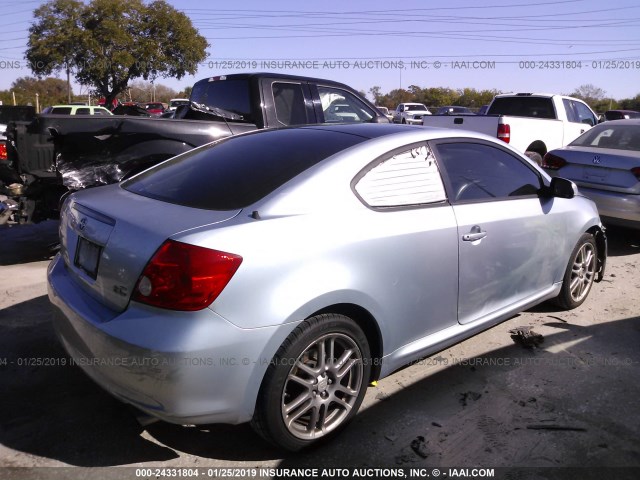 JTKDE177670162780 - 2007 TOYOTA SCION TC BLUE photo 4