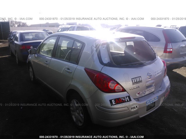 3N1BC1CP0BL400499 - 2011 NISSAN VERSA S/SL SILVER photo 3