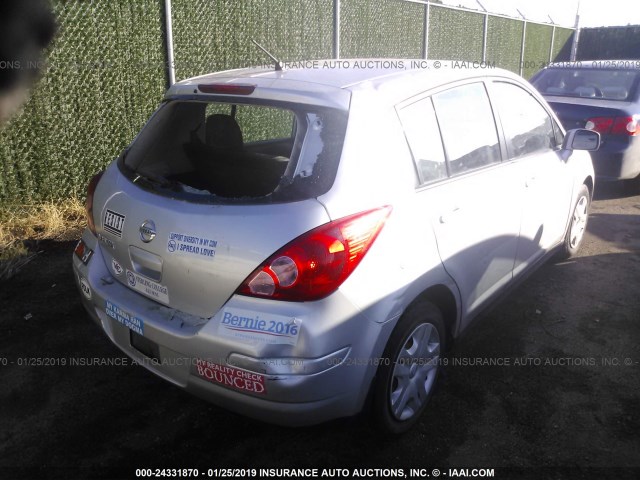 3N1BC1CP0BL400499 - 2011 NISSAN VERSA S/SL SILVER photo 4