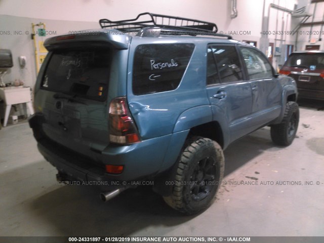 JTEBT14R350055401 - 2005 TOYOTA 4RUNNER SR5/SPORT BLUE photo 4