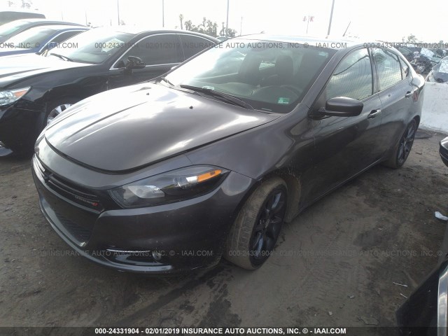 1C3CDFBB6GD644676 - 2016 DODGE DART SXT GRAY photo 2