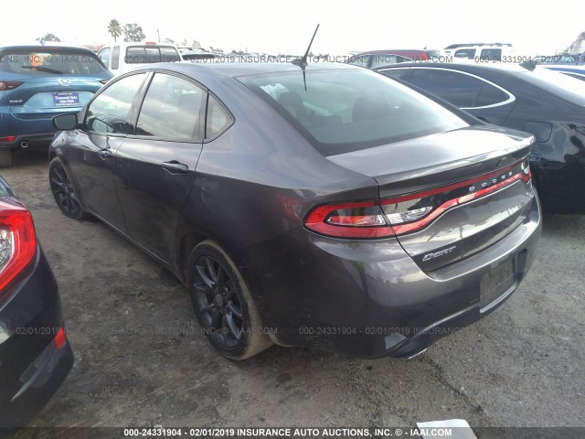 1C3CDFBB6GD644676 - 2016 DODGE DART SXT GRAY photo 3