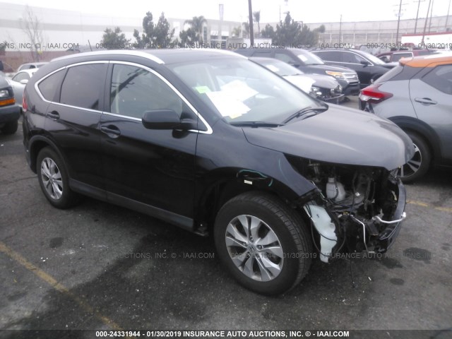 2HKRM3H78EH521573 - 2014 HONDA CR-V EXL BLACK photo 1