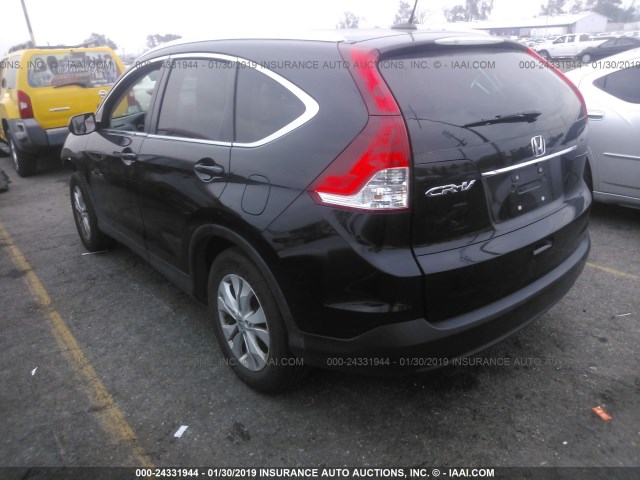 2HKRM3H78EH521573 - 2014 HONDA CR-V EXL BLACK photo 3