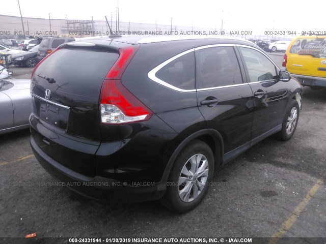 2HKRM3H78EH521573 - 2014 HONDA CR-V EXL BLACK photo 4