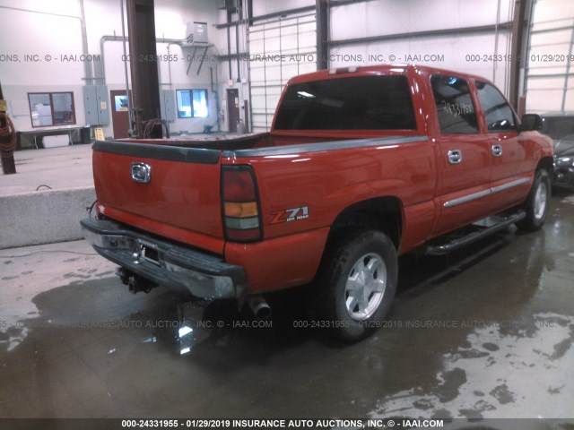 2GTEK13T451105521 - 2005 GMC NEW SIERRA K1500 RED photo 4