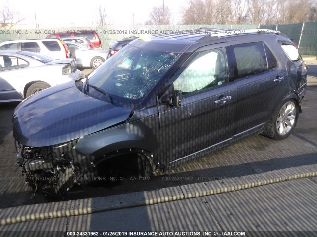 1FMHK8D84BGA54287 - 2011 FORD EXPLORER XLT GRAY photo 2