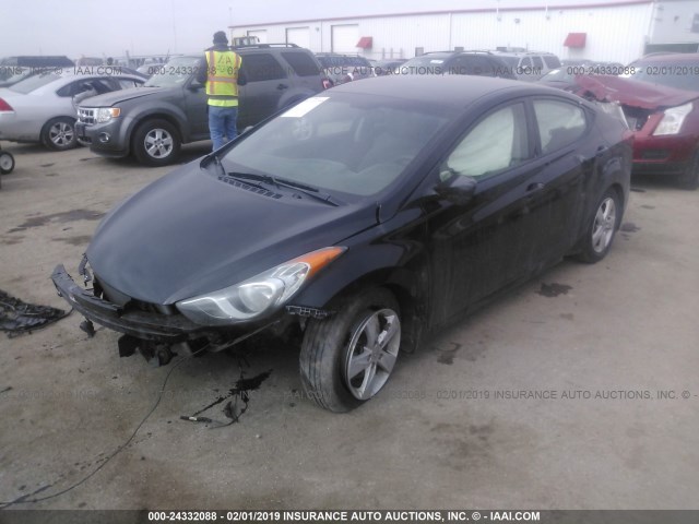 5NPDH4AE3DH405693 - 2013 HYUNDAI ELANTRA GLS/LIMITED BLACK photo 2