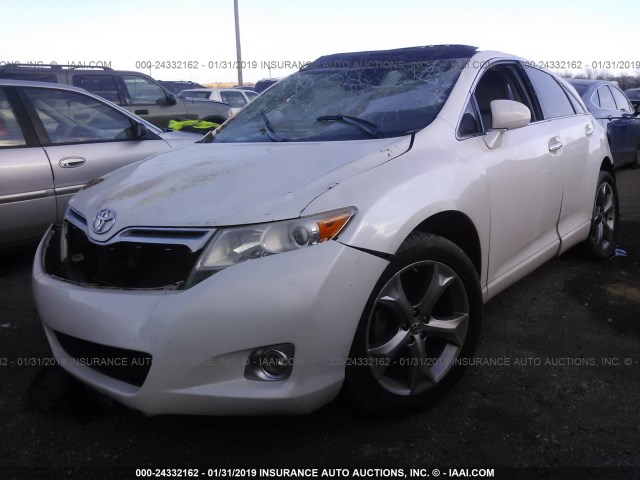 4T3ZK3BB8BU046322 - 2011 TOYOTA VENZA WHITE photo 2